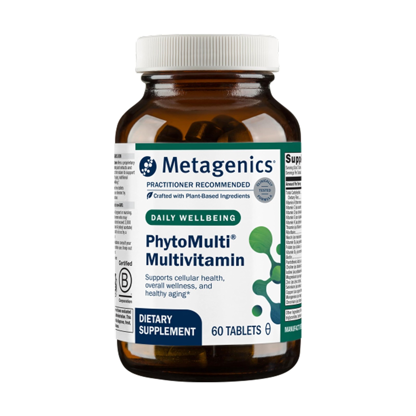 Metagenics PhytoMulti Multivitamin Without Iron 60 Tablets PHY120 Iron-Daily
