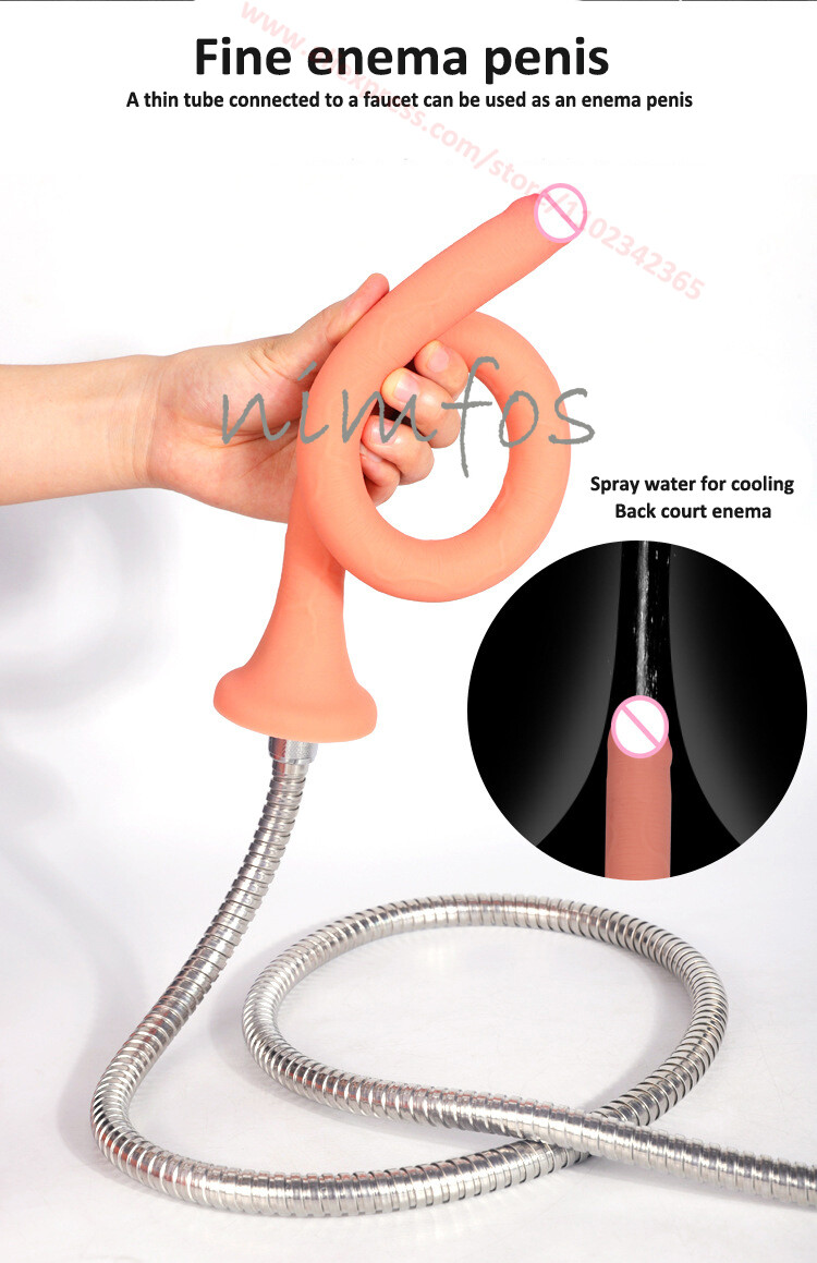 58cm/88cm/118cm Shower Enema Vaginal Anal Wash Colon Douche Nozzle Cleaning Tube