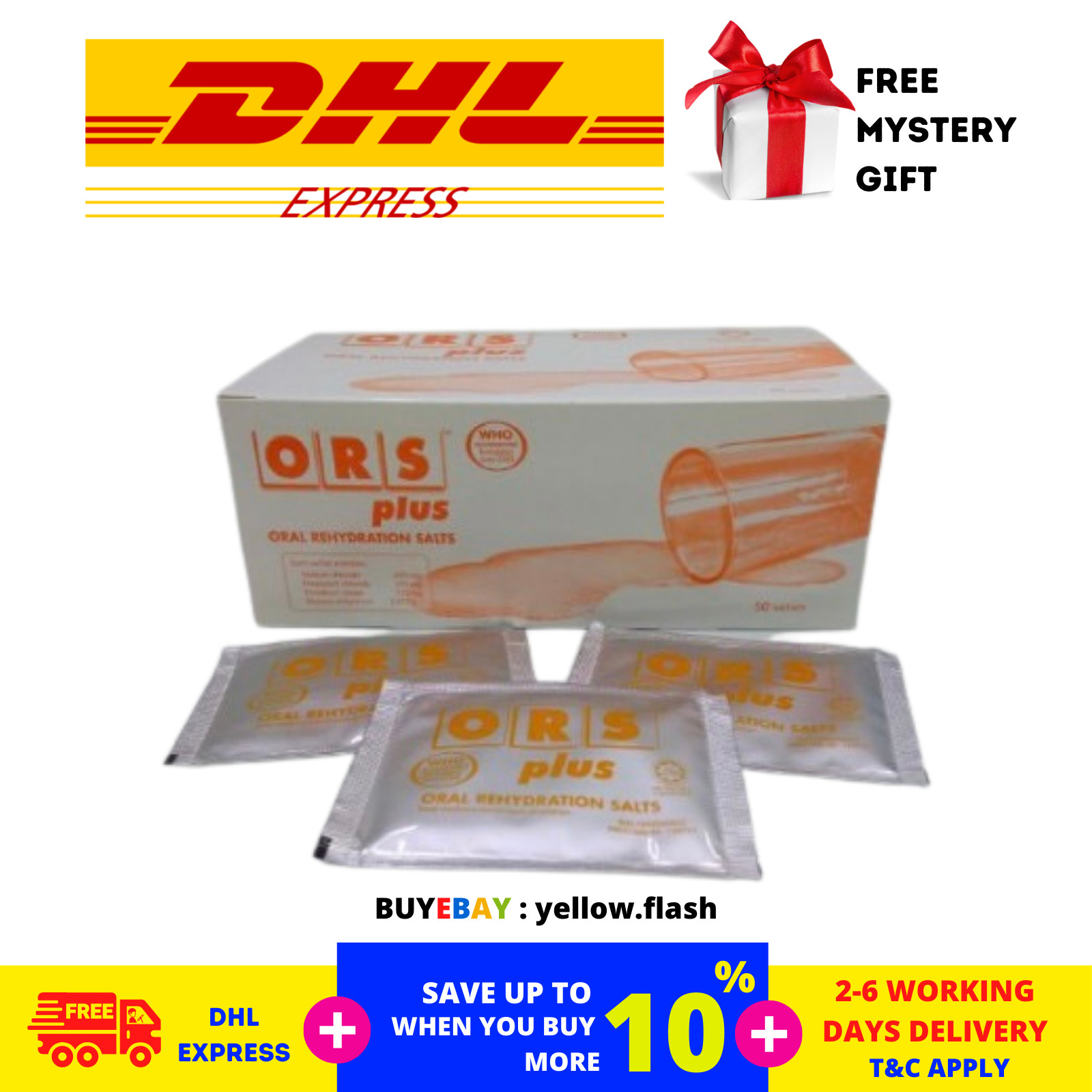 ORS B Plus Oral Rehydration Salts ORANGE 50 Sachets 3 Boxes NEW & Free Shipping