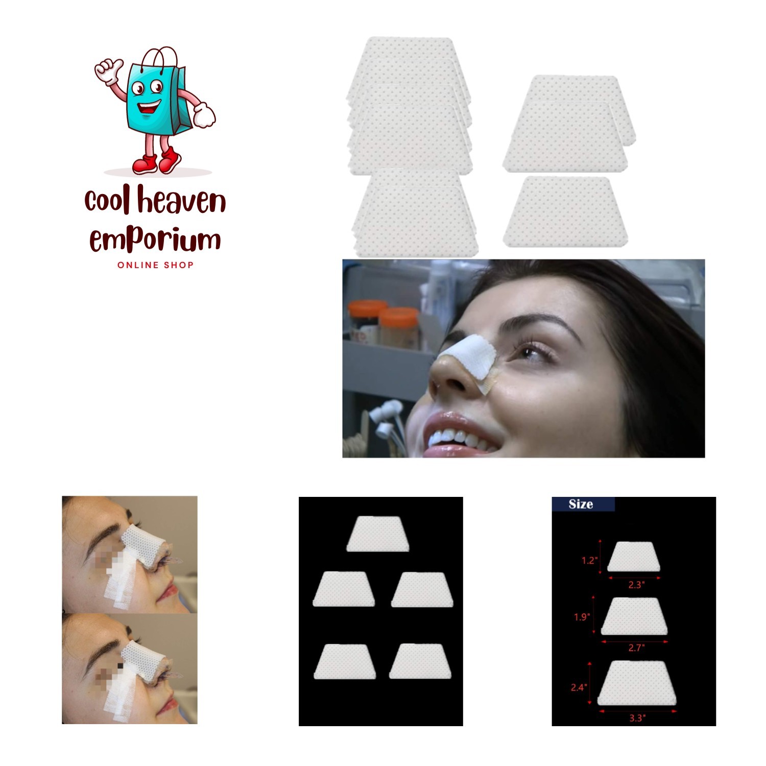 50pcs Thermoplastic Nasal Splints – Medium Nose Support for Rhinoplasty Recovery