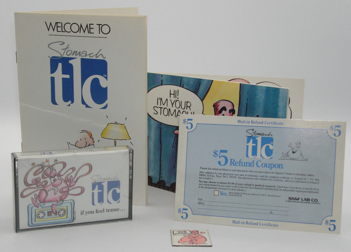 Stomach Care Informational Kit (1988) – SK & F – Unused, Vintage
