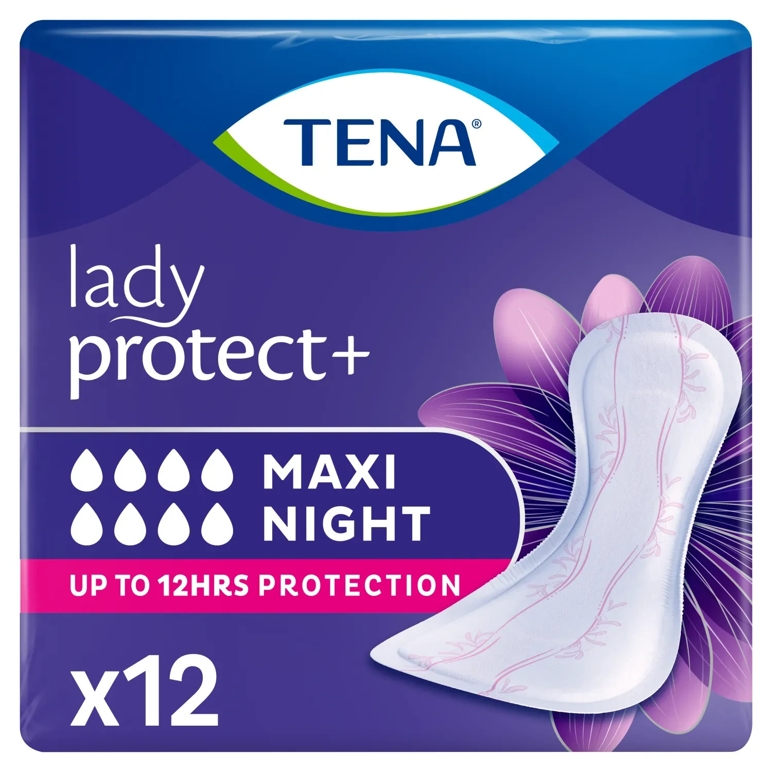 TENA Lady Maxi Night – Specialist Pads – 12 pcs