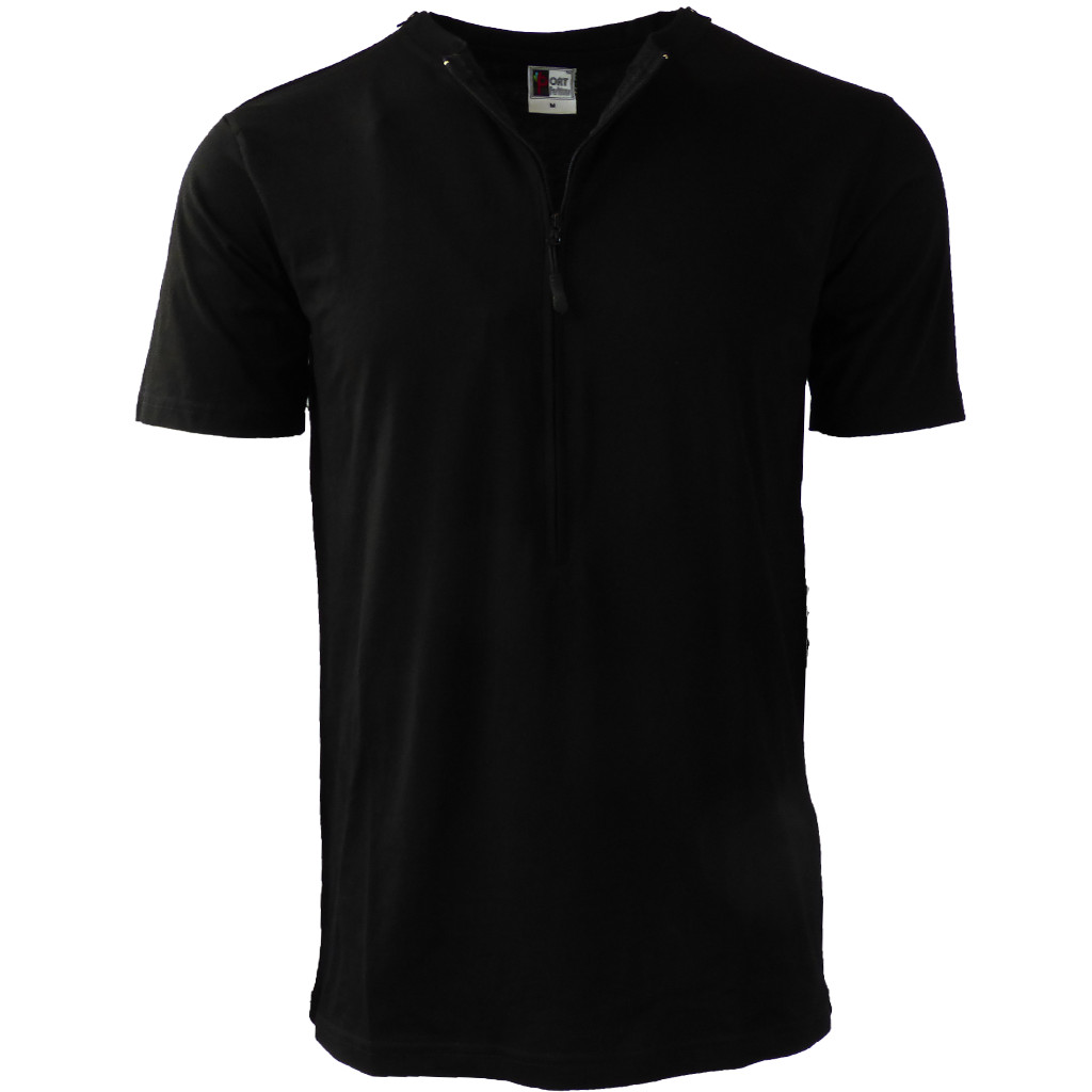 Men’s Port Fashions chemotherapy Port access 3 zipper t-shirt size medium