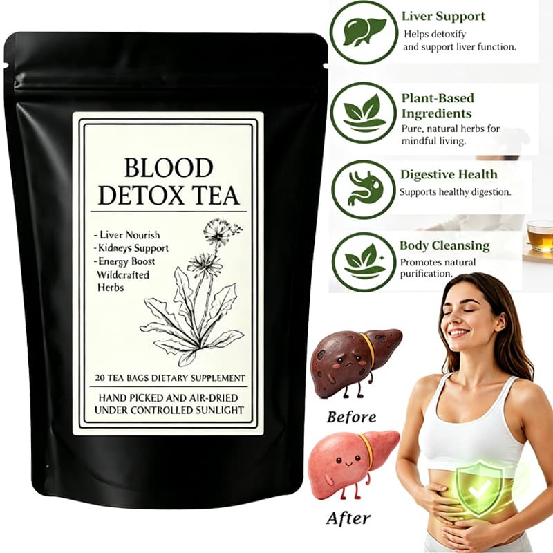 20 Bags Jamaican Healing Garden Blood Detox Tea, Chef Tijani Blood Detox Tea