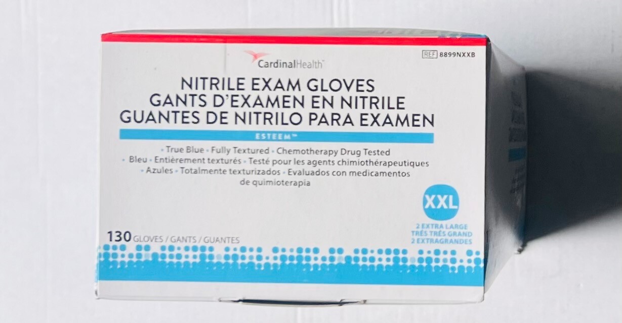 ONE BOX/130 GLOVES- Nitrile Exam Gloves Size XXL