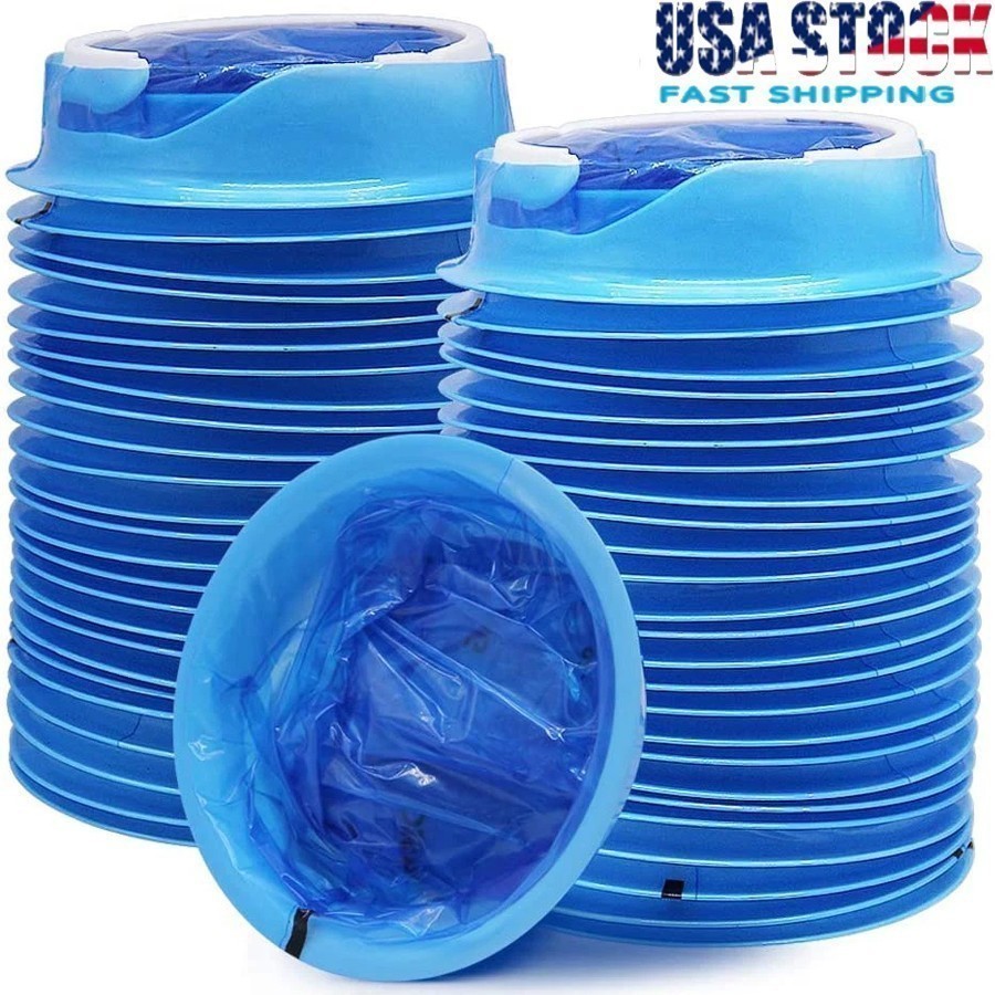 50PCS Disposable Emesis Vomit Puke Throw-Up Barf Bags Air Sea Car Sickness Aid