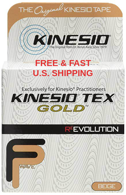 KINESIO TEX FP Gold wave Tape, 2″ x 16.4′ 1 Roll Clinical Pkg KINESIOLOGY TAPE