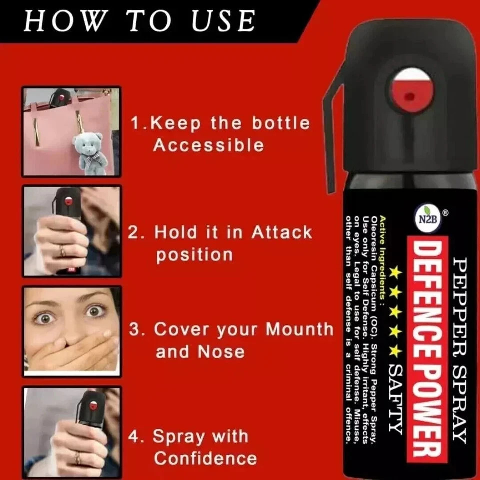 N2B Women Sefety Spray | Free Shipping | 50 ML (Pack of 2)