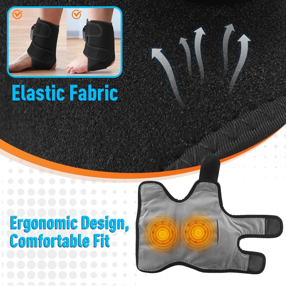 Cordless Foot Massager 2 Pack Neuropathy Heating Pad 6 Heat BETOLEAN