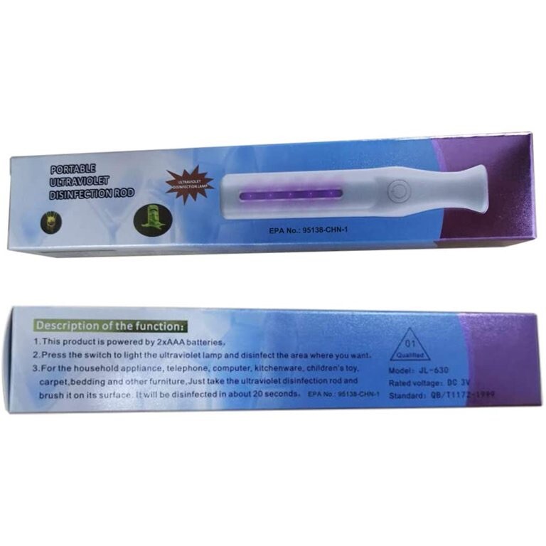 Portable Ultraviolet Disinfection Rod Lightweight Battery Operated