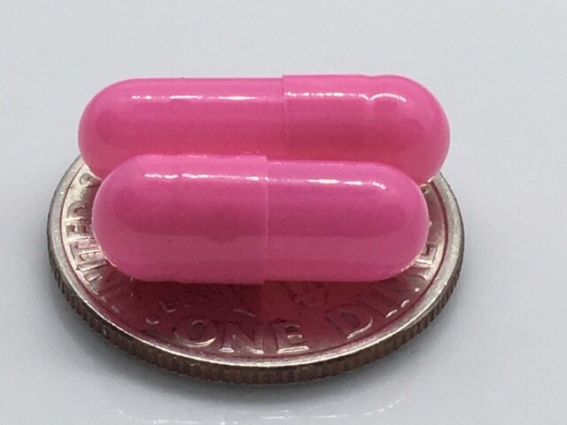 Hot Pink Size 4 Empty Gelatin Capsules also known as Gelcaps