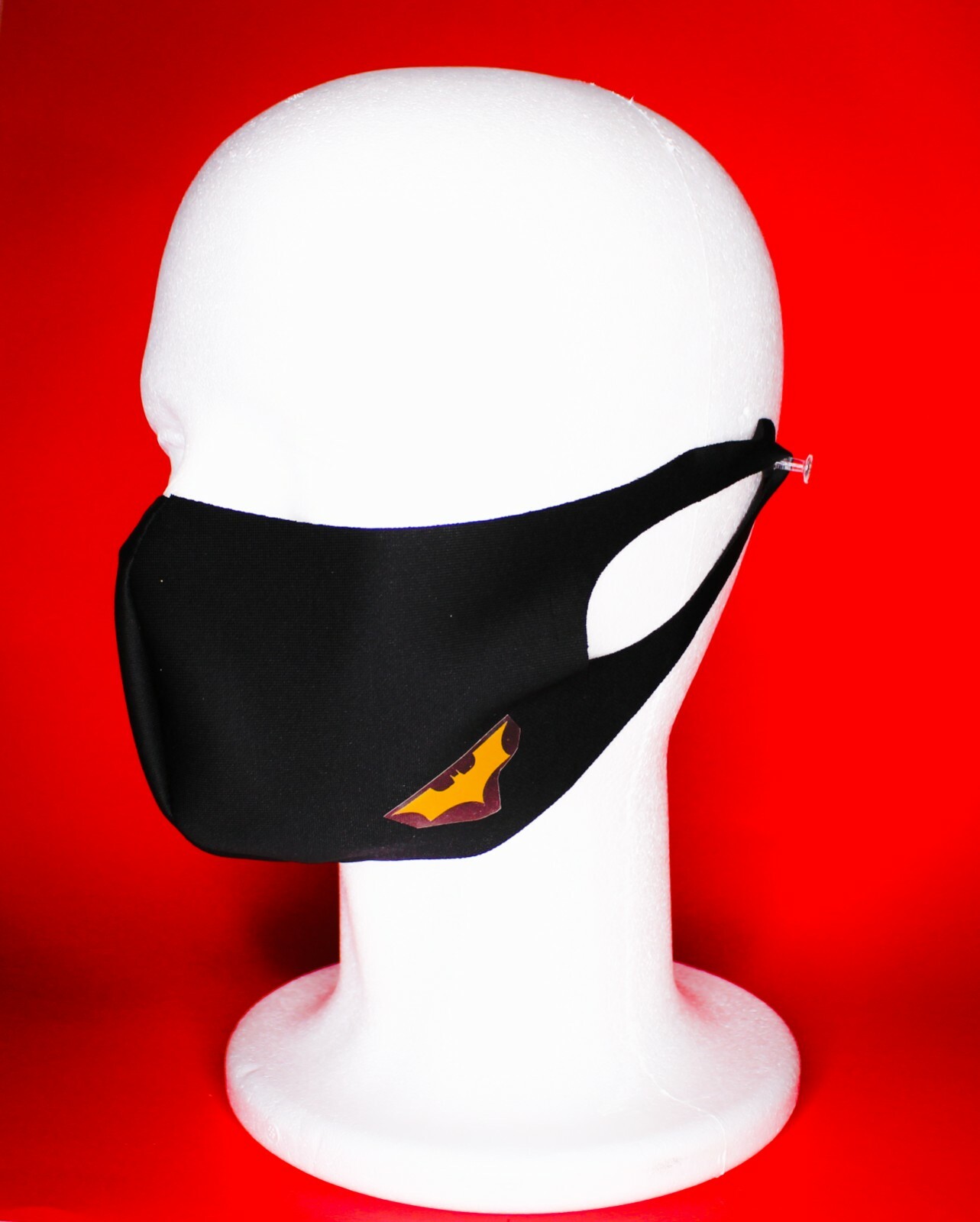 Face Mask Cloth Face Cover Customizable Handmade Respirator Color Black Bat