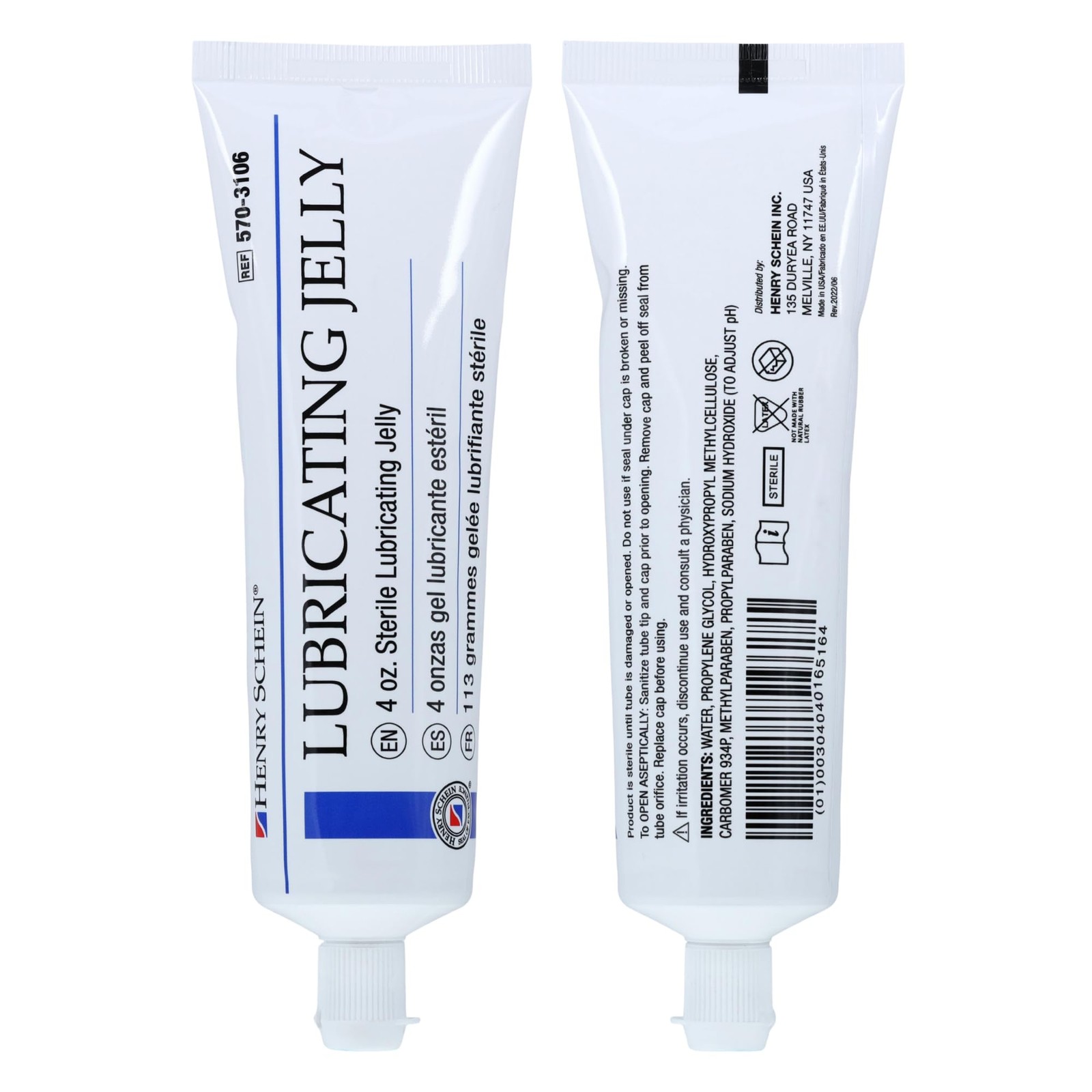 Henry Schein Sterile Lubricating Jelly – 4 oz FlipTop Tube, WaterSoluble, Non…
