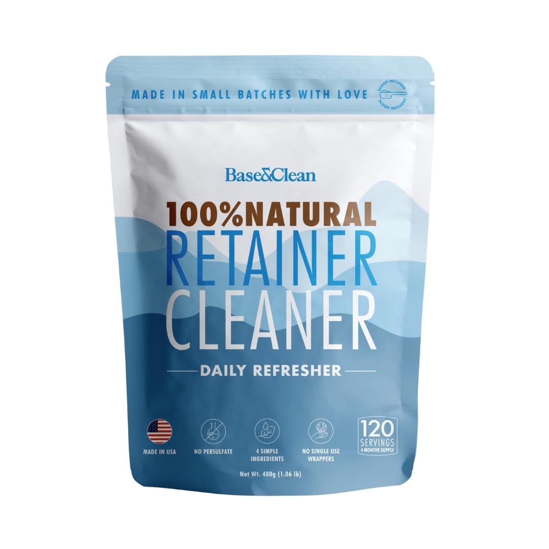 Base & Clean – The Daily Refresher™ | 100% Natural Retainer & 120 Count, Blue