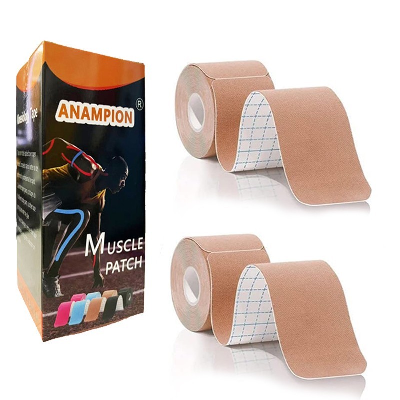 2 Roll 2in*5Yds Kinesiology Tapes Precut Waterproof Tapes for Muscle Pain Relief