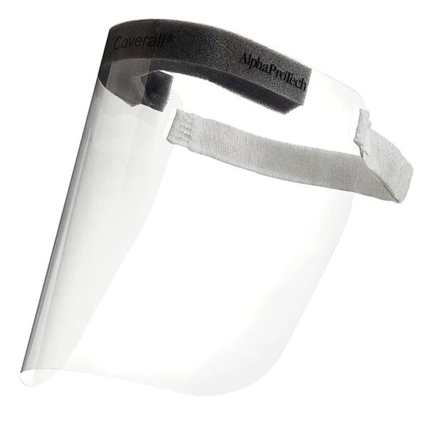 3-pack Full Face Shield Alpha Protech, Comfort Headband, Clear
