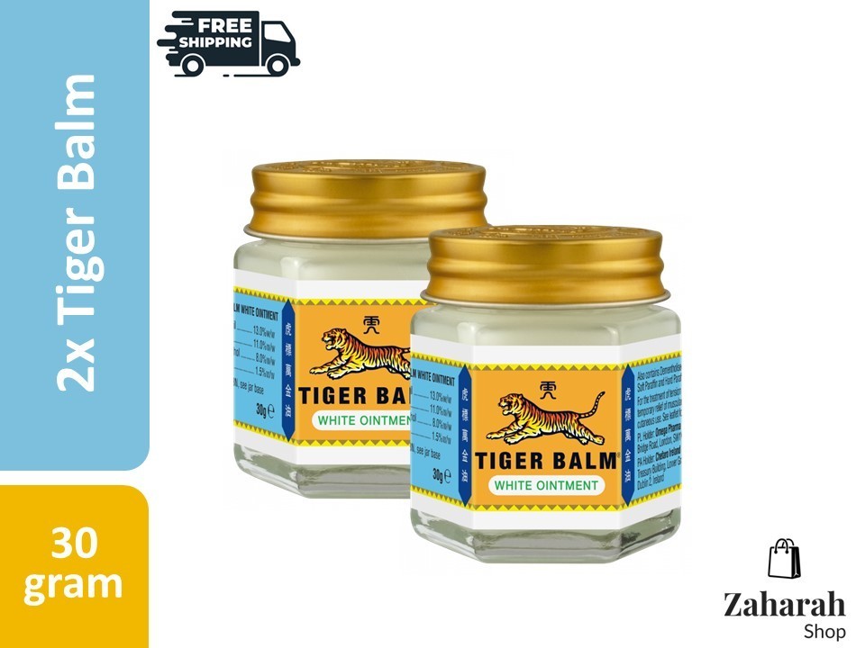 2 Jars x 30g White Tiger Balm Aromatic Herbal Balm for Comfort & Refreshing
