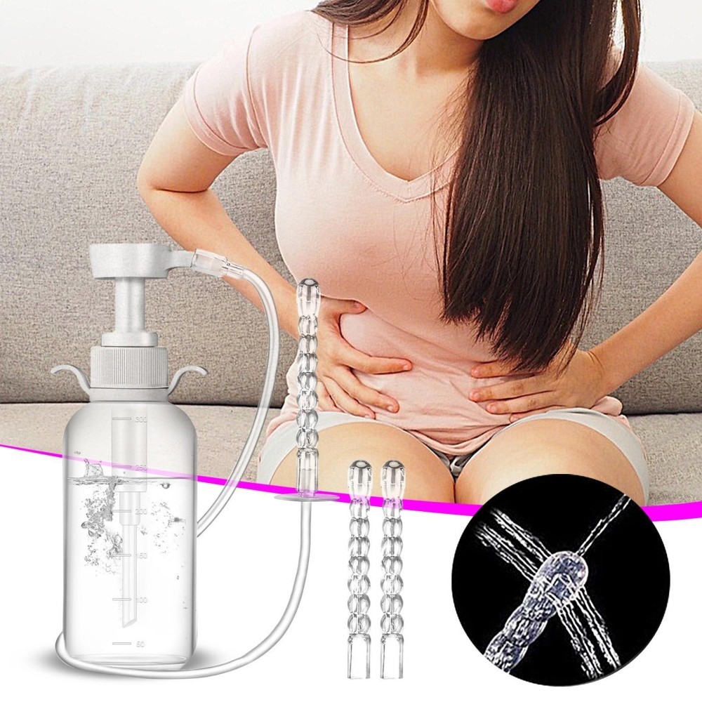 300 ml Reusable Vaginal Cleansing System Female Vaginal Rinse, Manual Cleanser
