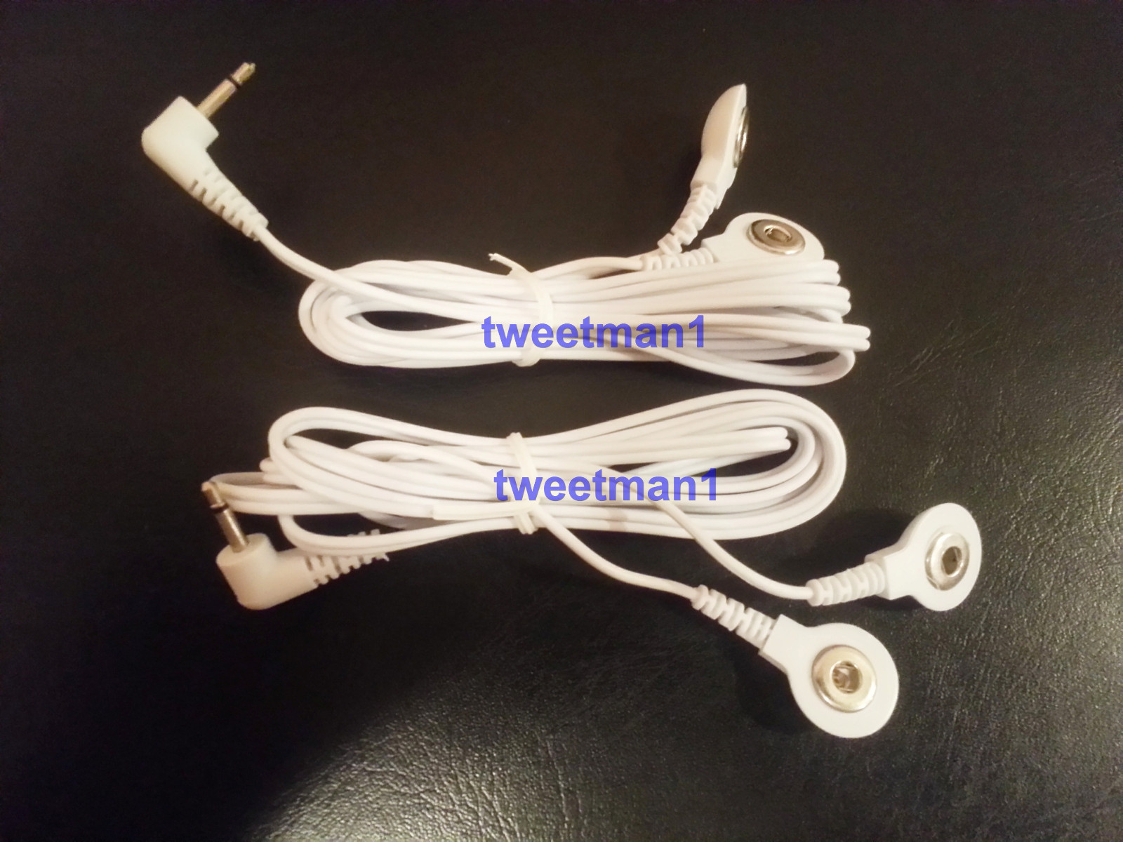 ELECTRODE LEAD WIRES Cables 2.5mm FOR HEALTH HERALD DIGITAL MASSAGER One Pair