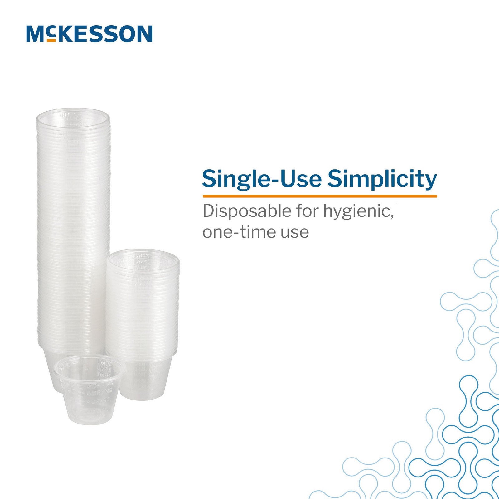McKesson Clear Disposable 1 oz. Medicine Cup 16-9505 5000 per Case