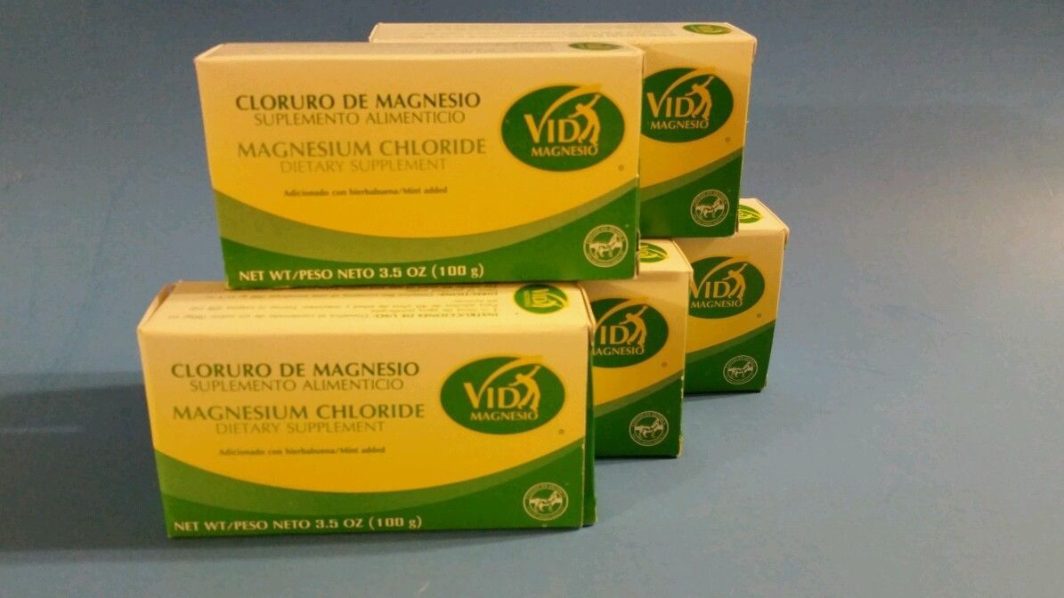 Magnesium Chloride 50g ( 10PK ) Cloruro de Magnesio 50g each ( Vida Magnesio )