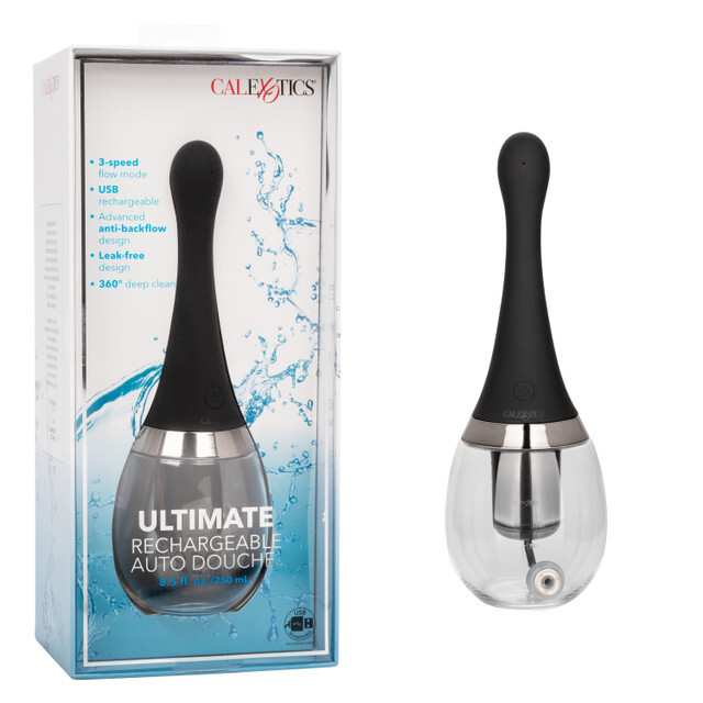 Ultimate Rechargeable Automatic Silicone Anal Douche Cleansing System Black