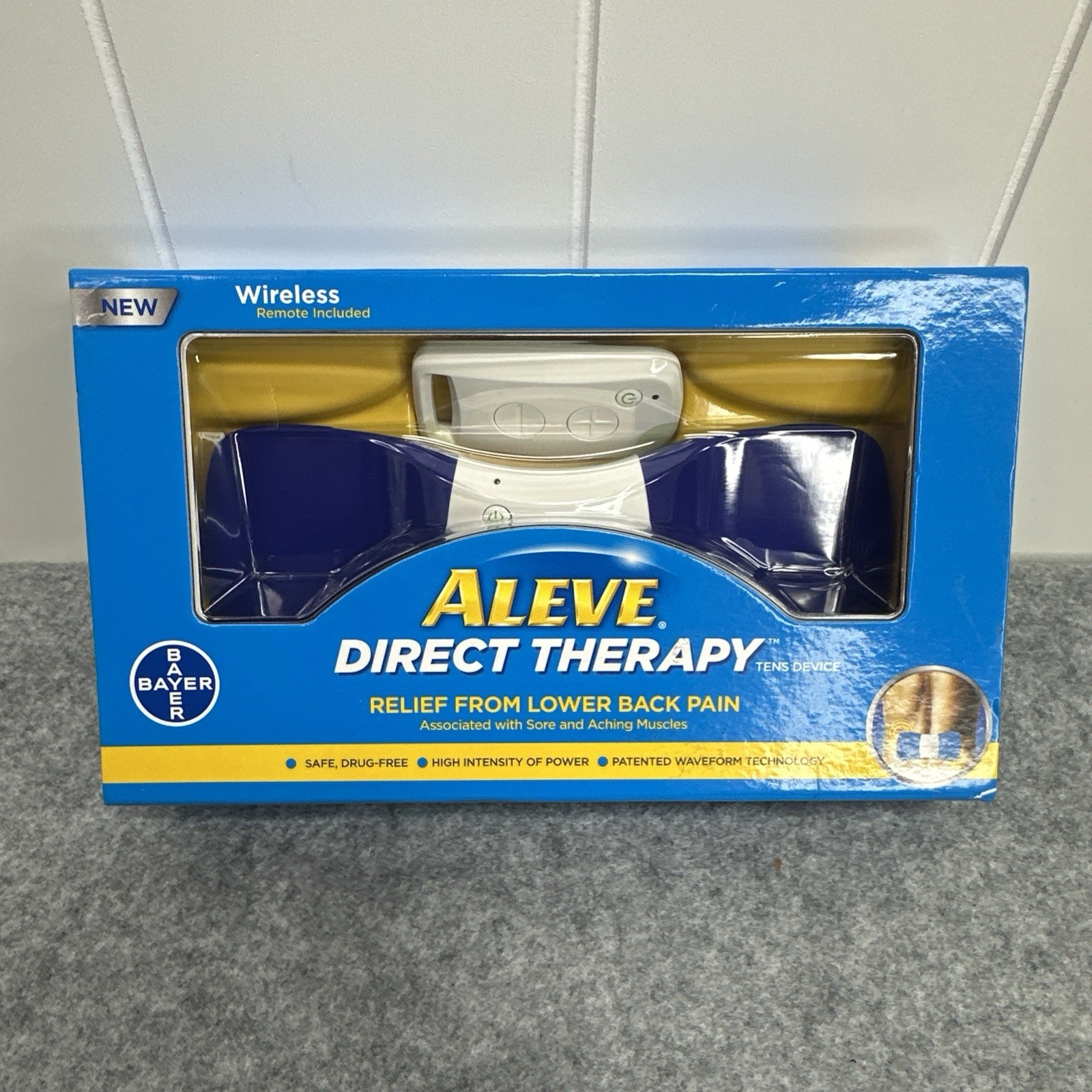 Bayer Aleve Direct Therapy Tens Device Lower Back Wireless Remote Box & Tool