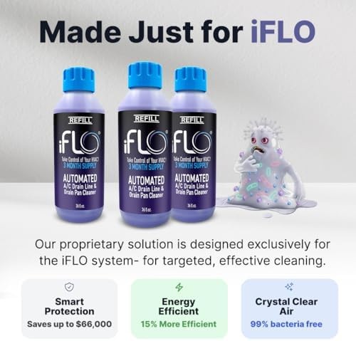 iFLO® Smart A/C Drain Line Cleaner and Drain Pan Cleaner Cartridge, Fast-Acti…