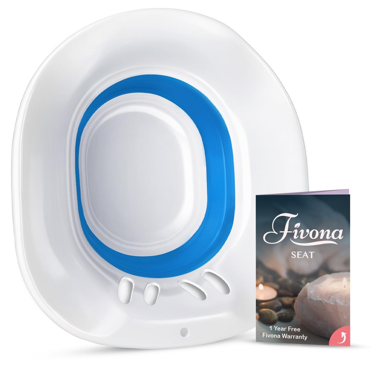 Sitz Bath Toilet Seat Foldable Portable Bidet Postpartum Hemorrhoids Blue Fivona