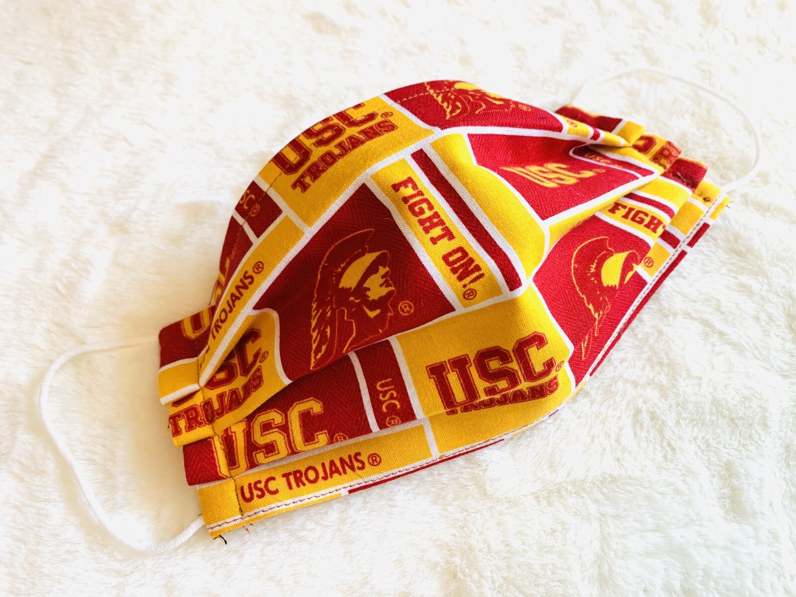USC Face Mask with Nose wire & filter pocket Handmade USA Washable