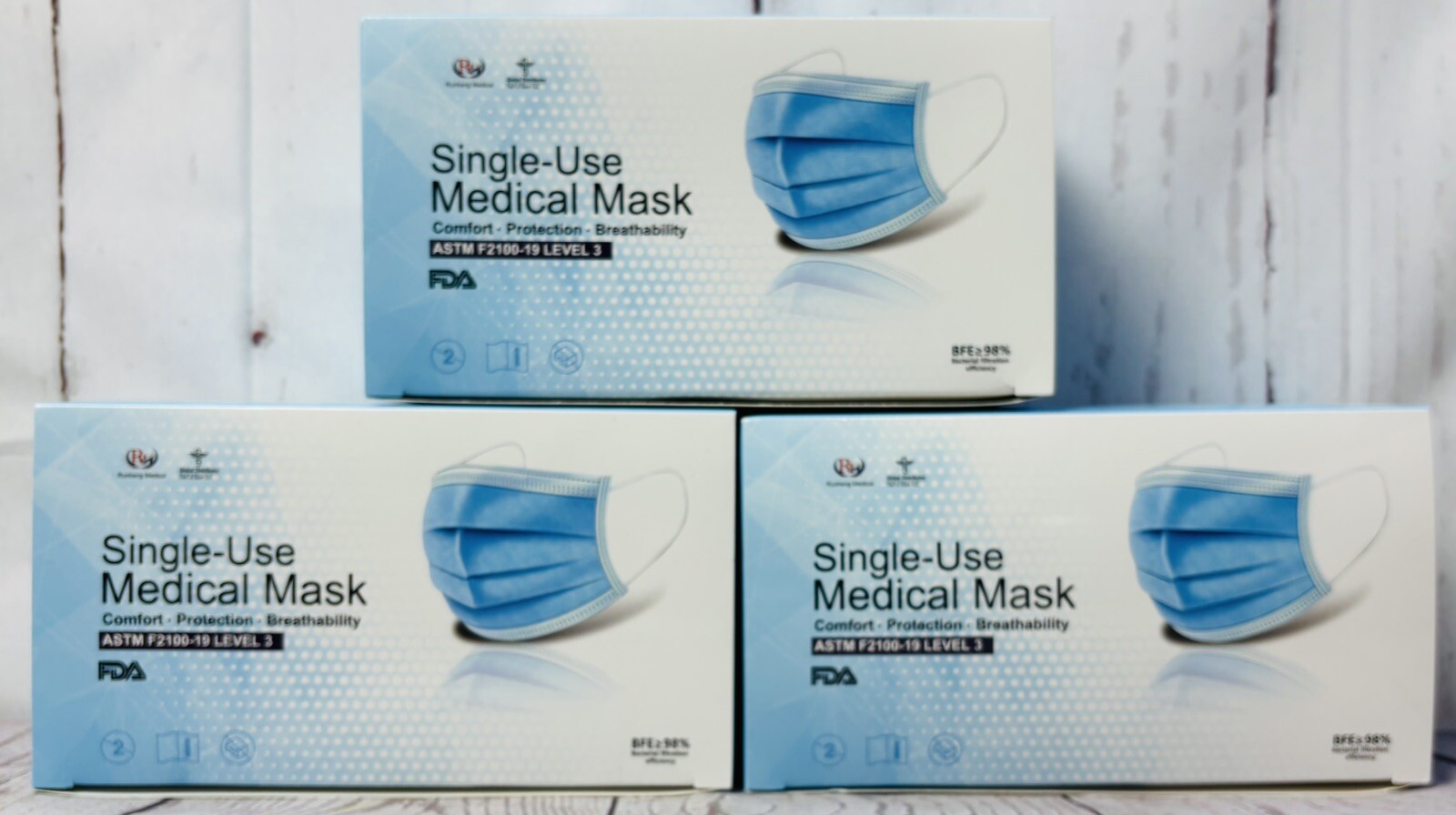 Single Use Face Masks 3 Boxes Of 50 Each – 150 Per Lot
