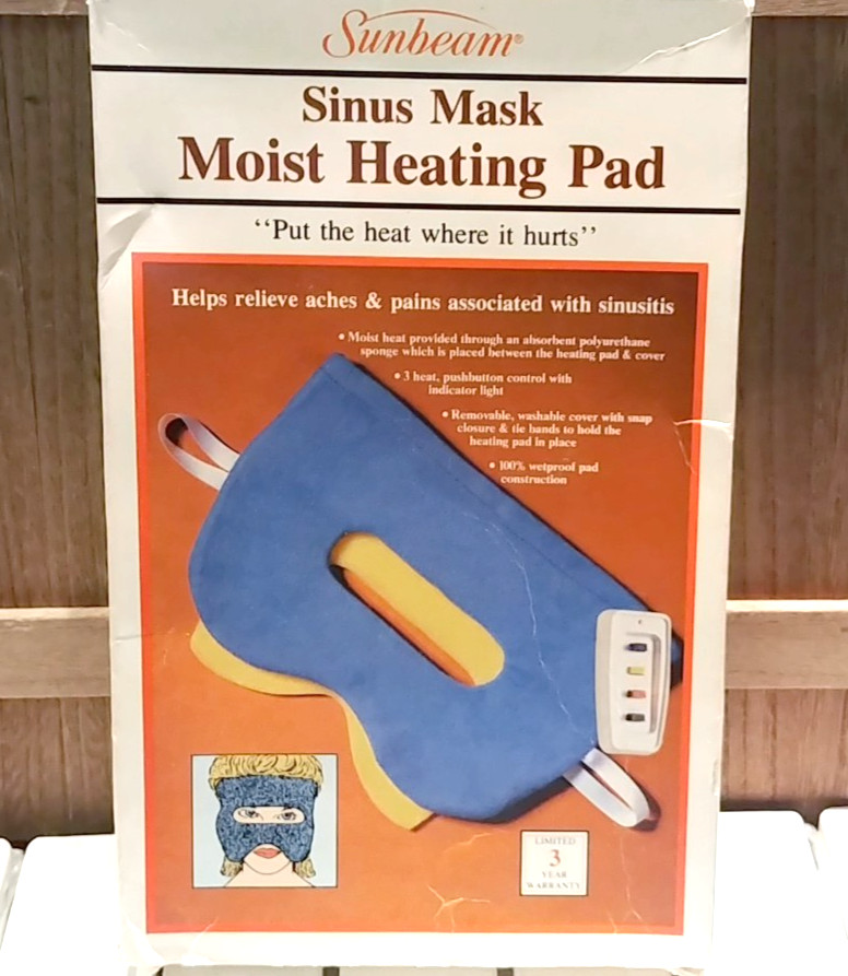 Vintage Sunbeam Sinus Mask Moist Heating Pad