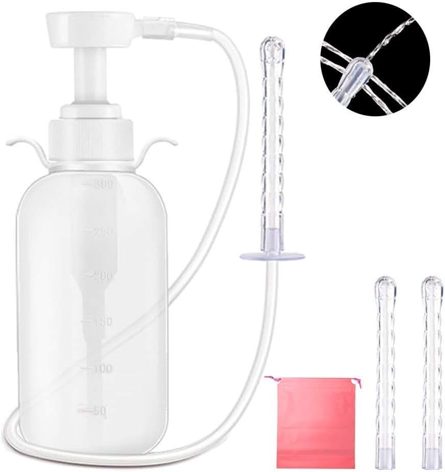 300ml Vaginal Rinse System with Manual Pressure Pump & Extra Nozzle Tips