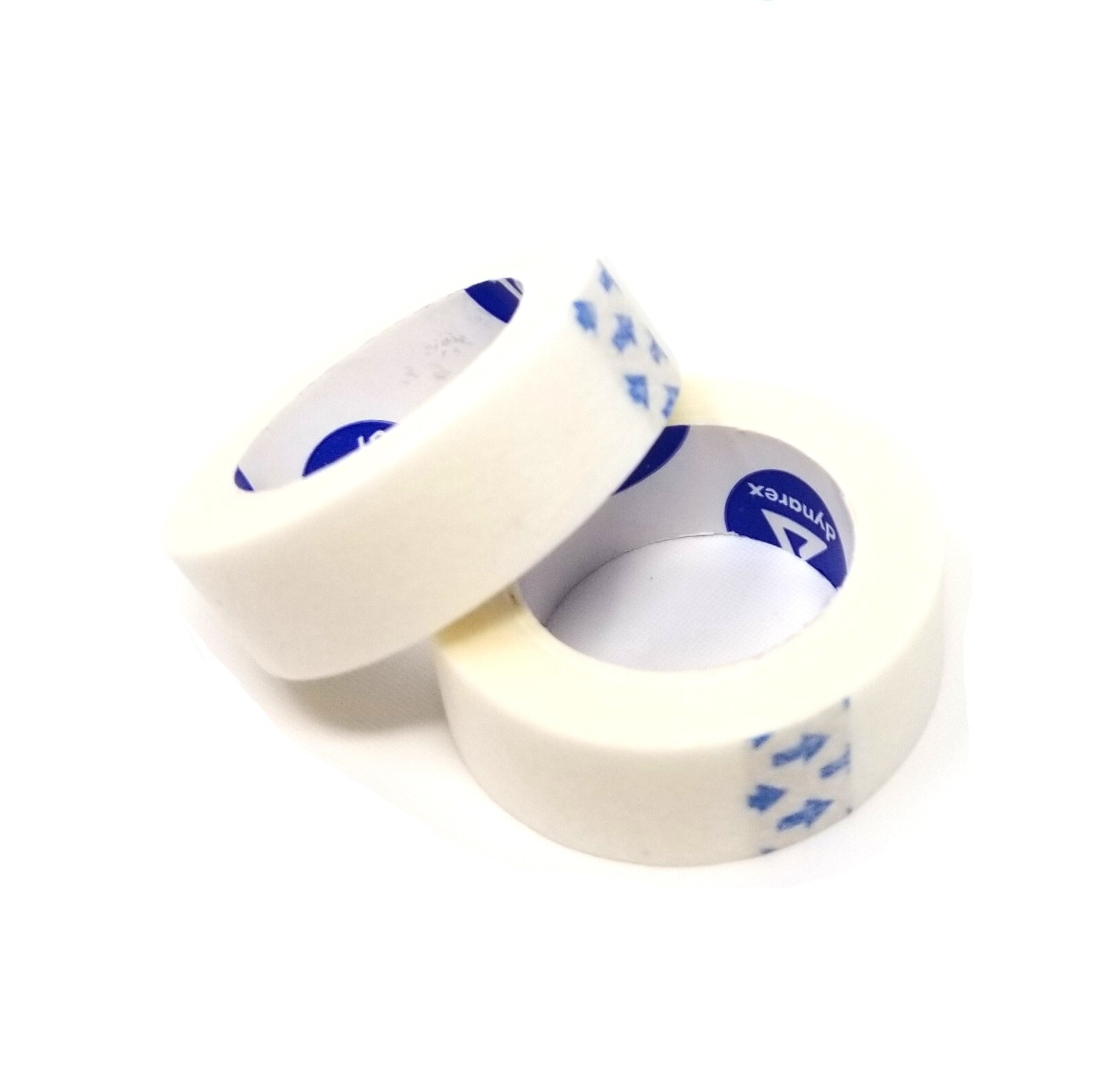 2x Medical Tape Rolls Dynarex White 1/2 Inch X 10 Yard Paper Sterile #3551