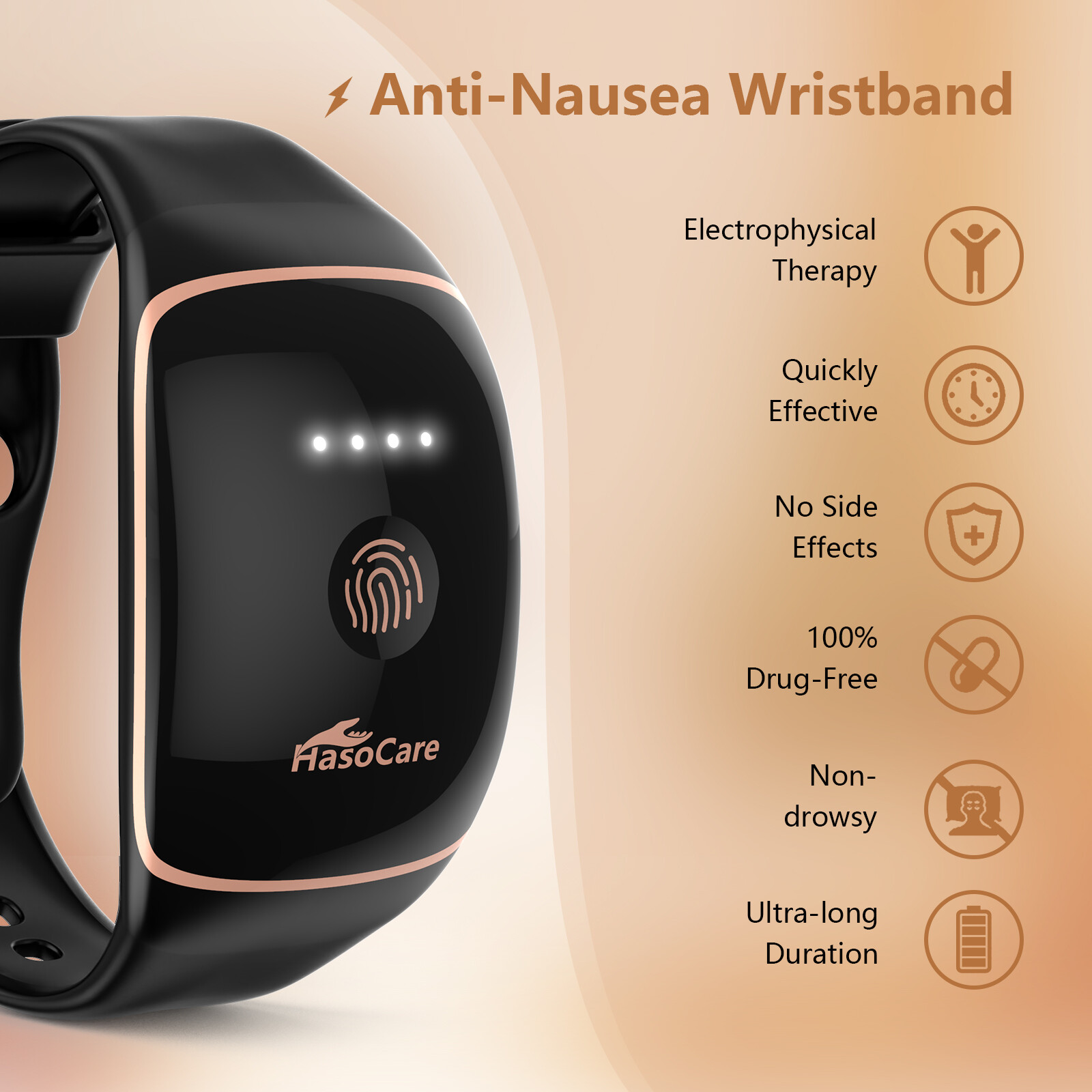 Anti-Nausea Wristband for Motion Sickness ,Travel Dizziness , Sea Vertigo Relief