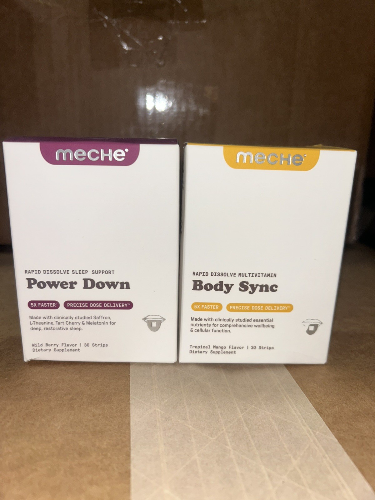 MECHE BODY SYNC and Meche Power Down – 30 Strips Each – set of 2 Wild Berry