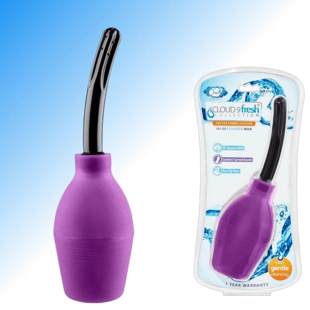 Cloud 9 Fresh Deluxe Anal Soft Tip Enema Douche 10.1 Oz Ez Squeeze Bulb
