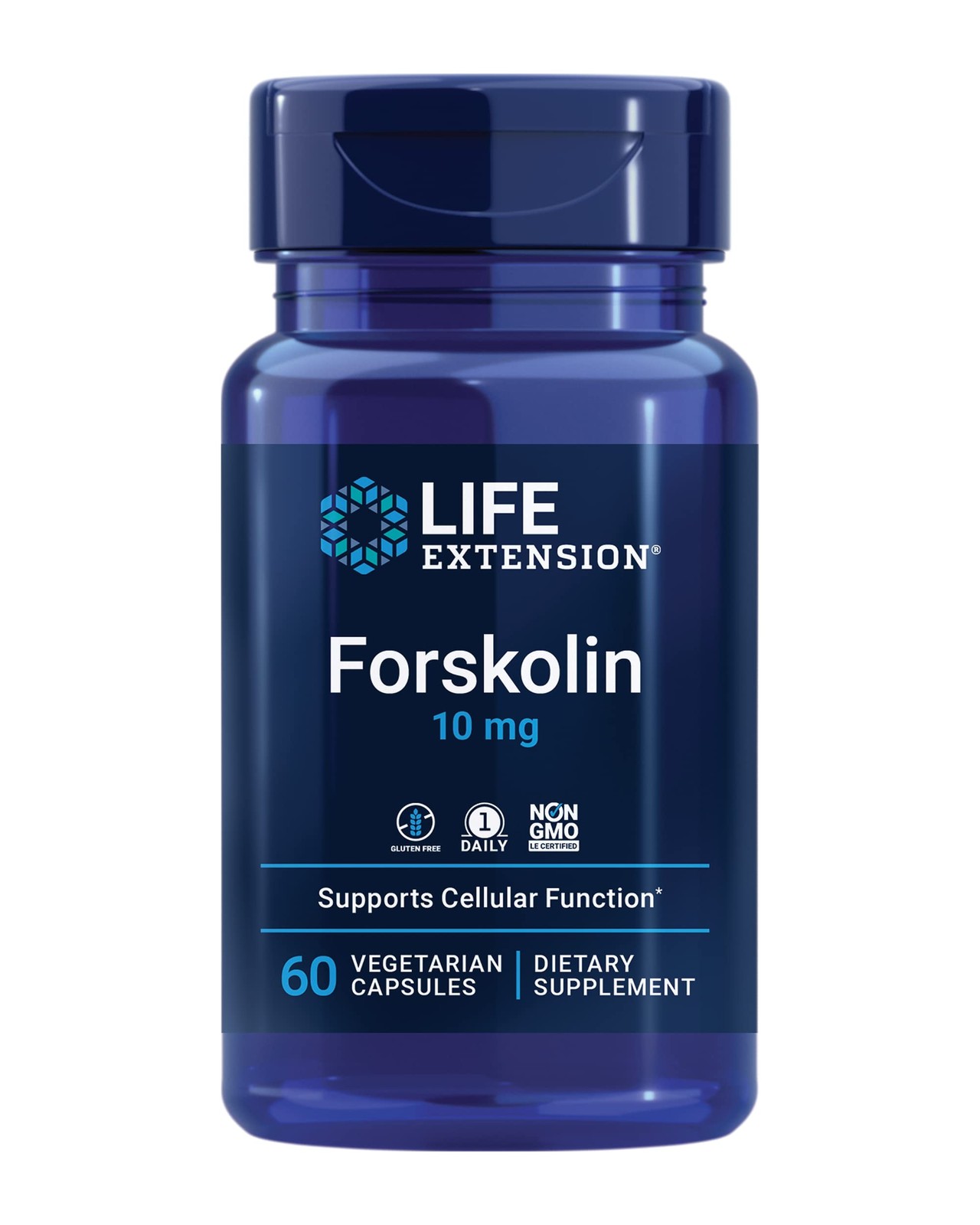 Forskolin 10mg 60 Capsules Cellular Energy Health Support Life Extension 1-2