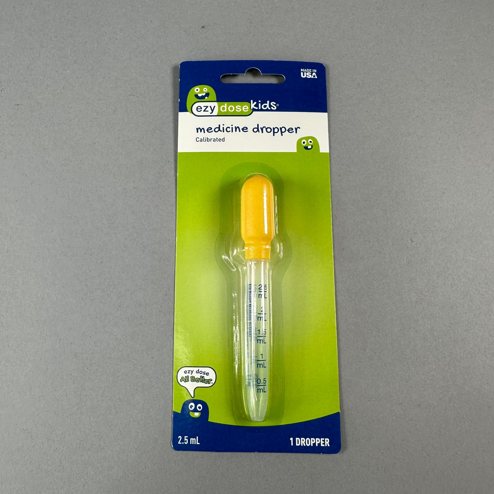 Ezy Dose Medicine Dropper 2.5 mL Made in USA Baby Infant Kid Liquid Dispenser