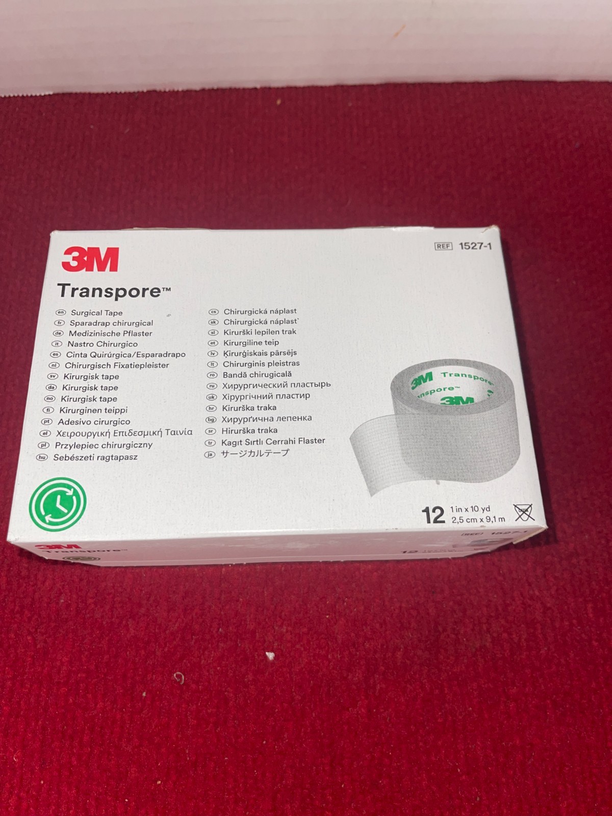 3M Transpore Clear Surgical Tape 1527-1 1″ x 10 yard (12rolls per box) Sealed