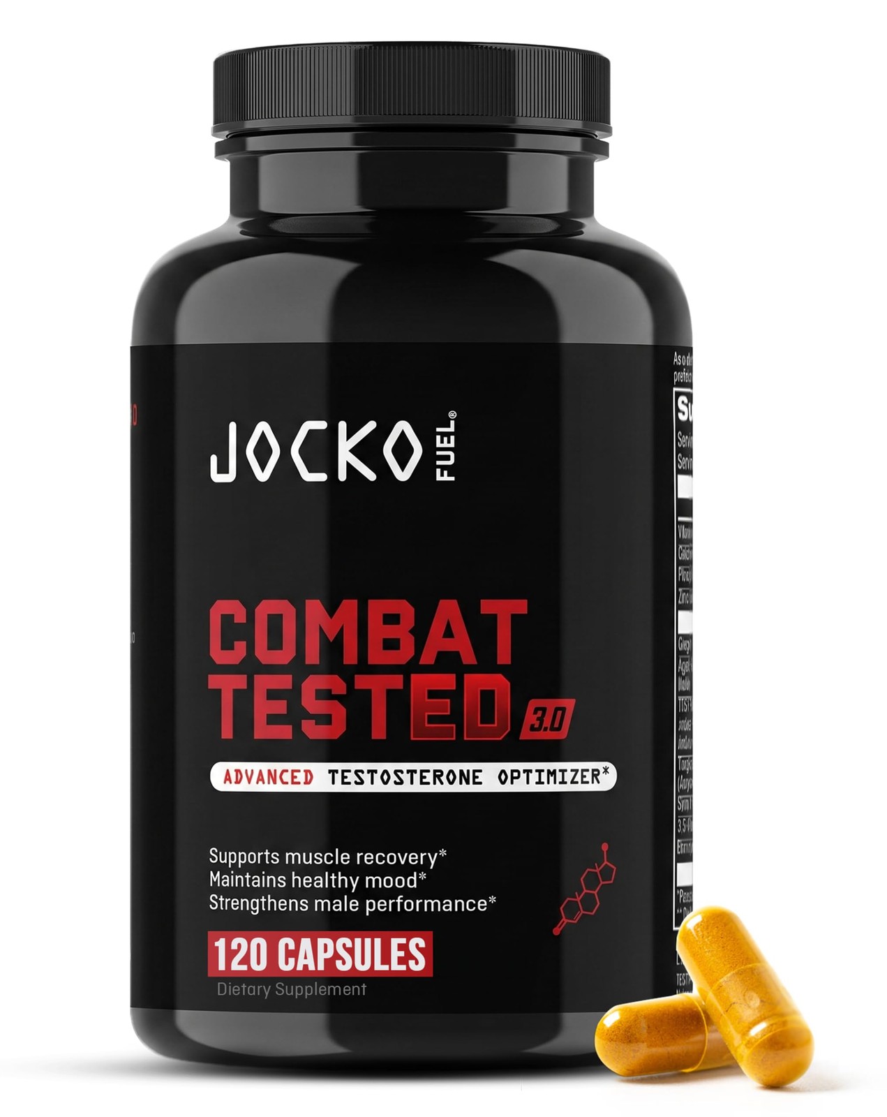 Test Booster for Men 120ct Natural Endurance Stamina Strength Jocko Fuel Muscle