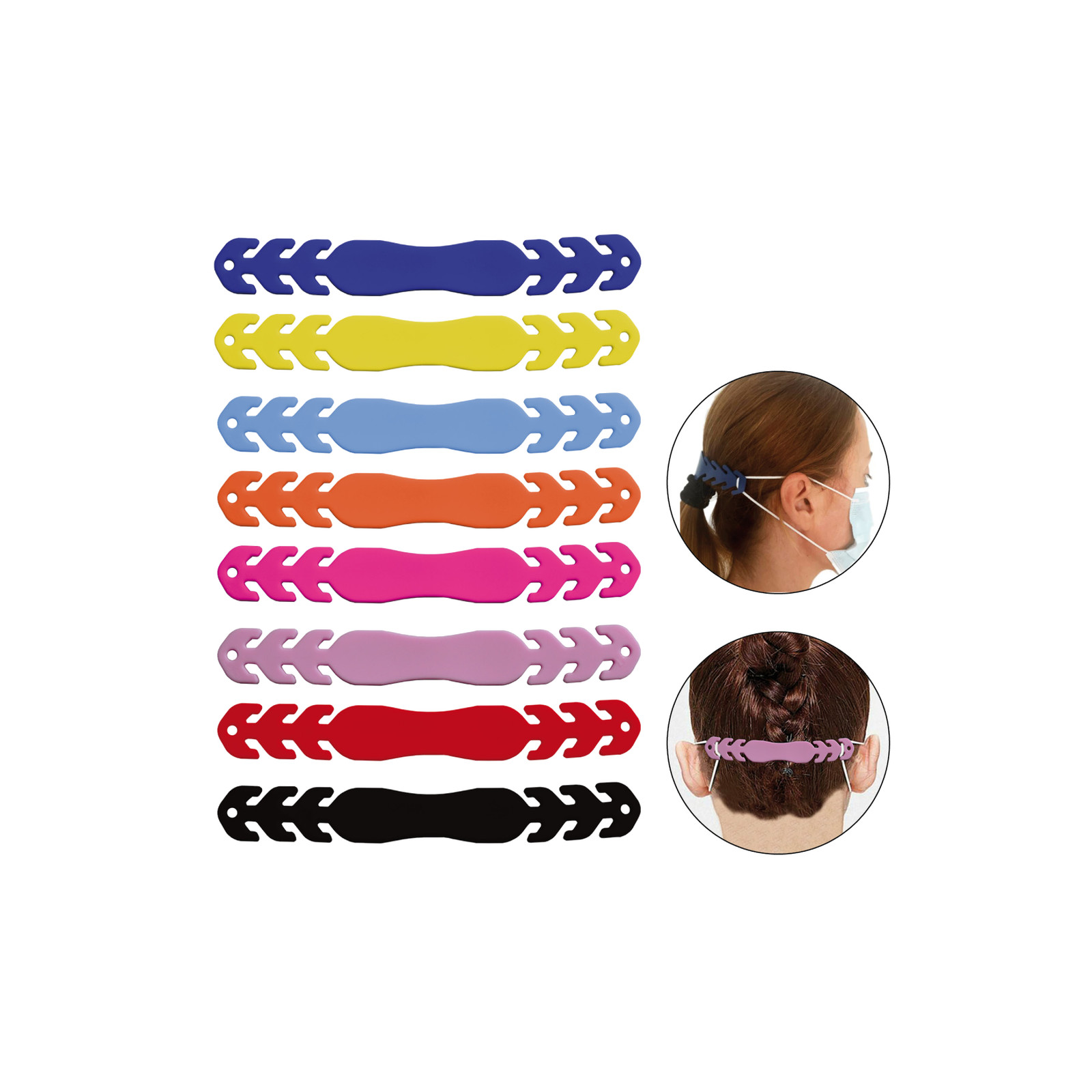 1x mask holder mask extension ear hook ear saver made of silicone
