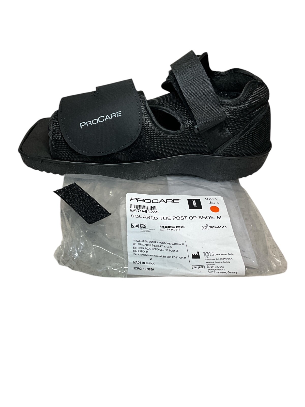 Post-Op Shoe ProCare Medium Unisex Black #79-81235