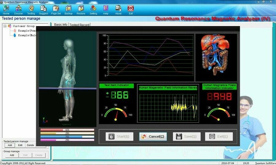 2025 Newest Version 4TH 52 Reports Quantum Magnetic Resonance Body Analyzer