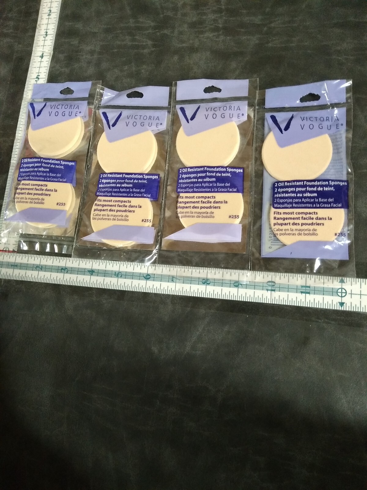 Victoria Vogue Oil Resistant Round Foundation Sponges 2 ea (Pack of 4)